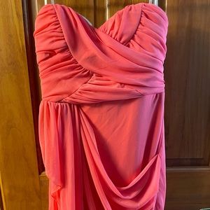 Peach Strapless Dress